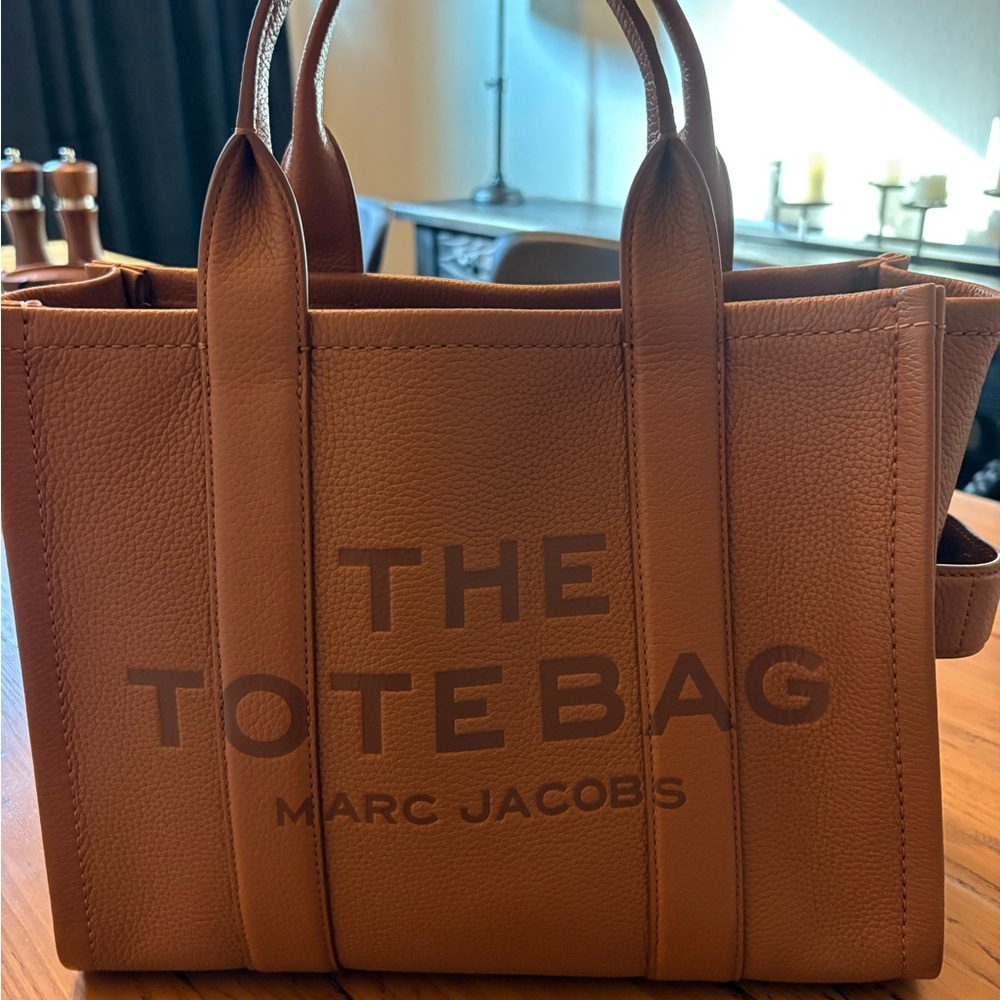 Marc Jacobs Tan Leather Tote Bag